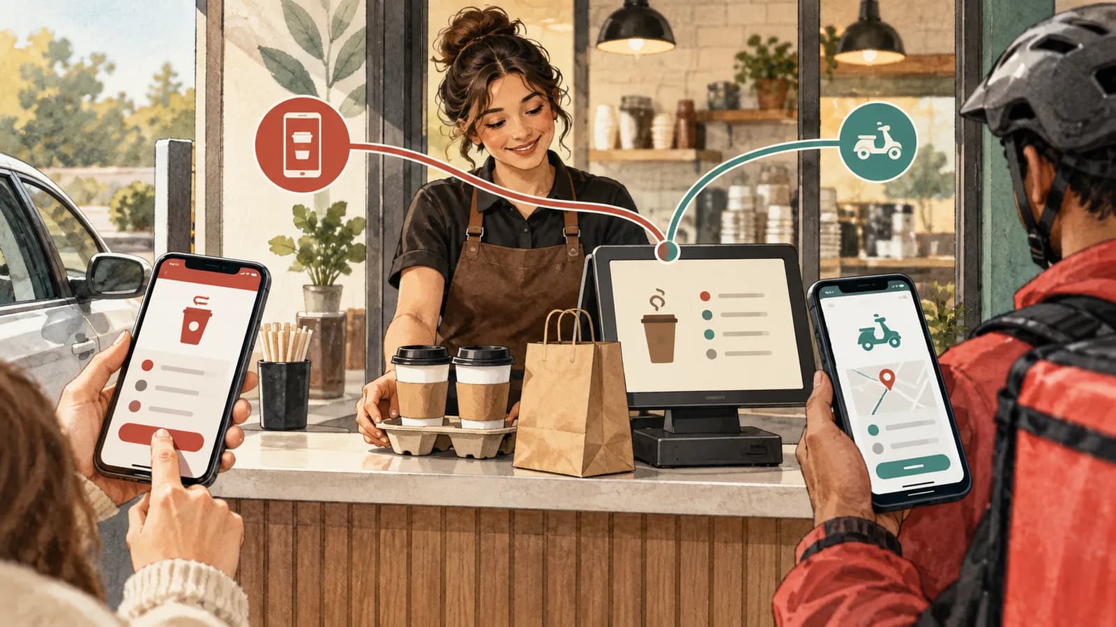 Scooter’s Coffee connects app and marketplace ordering through Olo