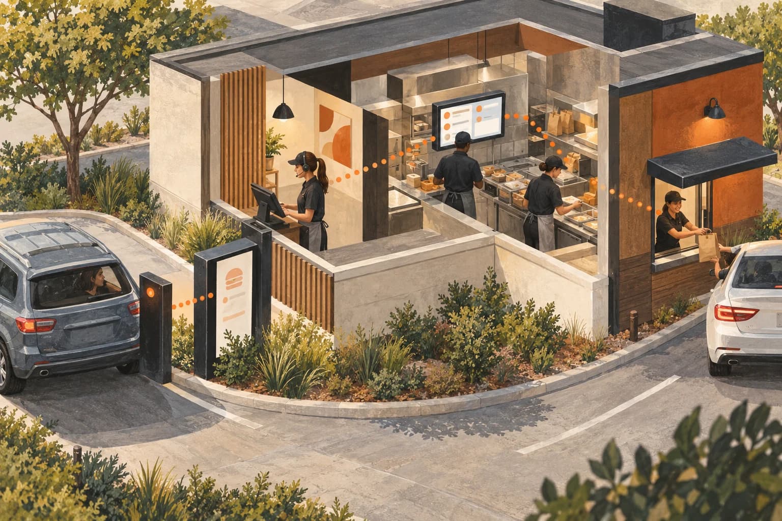 How Drive-Thru Orders Reach the Kitchen and Pickup Window