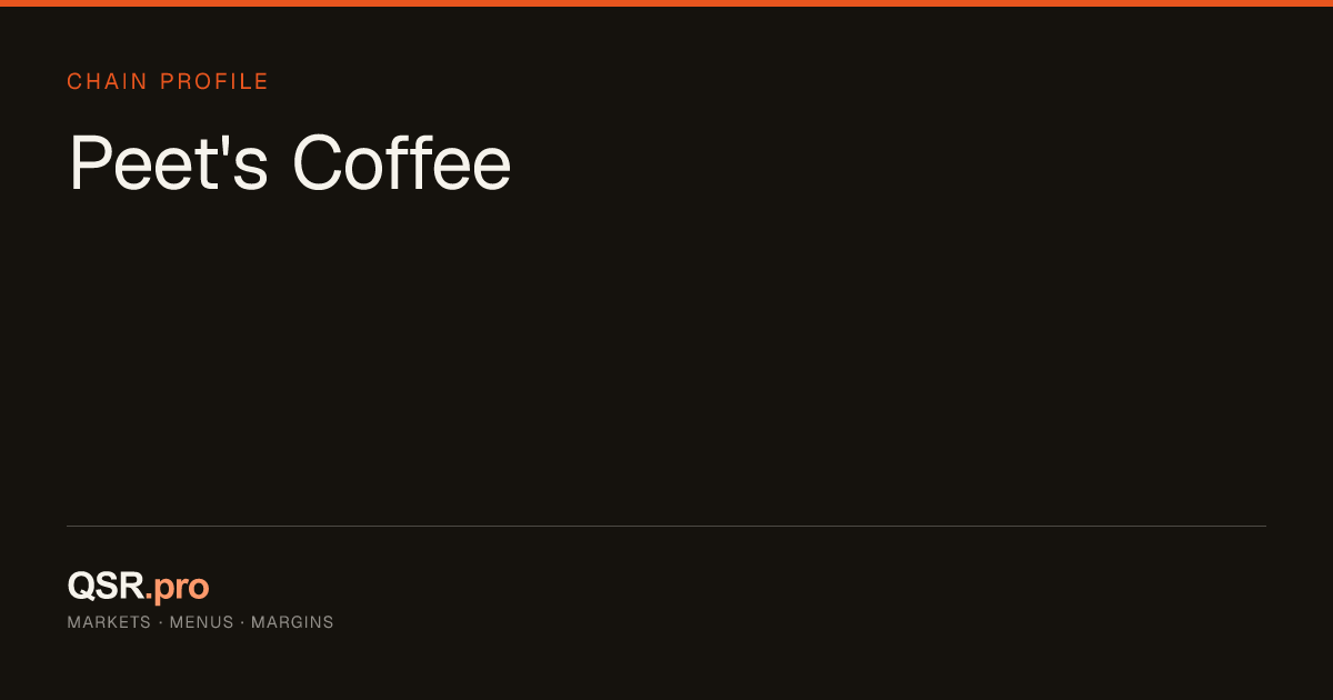 Peet's Coffee - QSR Chain Profile | QSR Pro