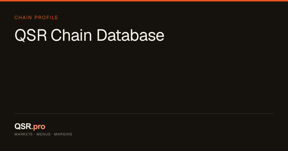 QSR Chain Database | QSR Pro