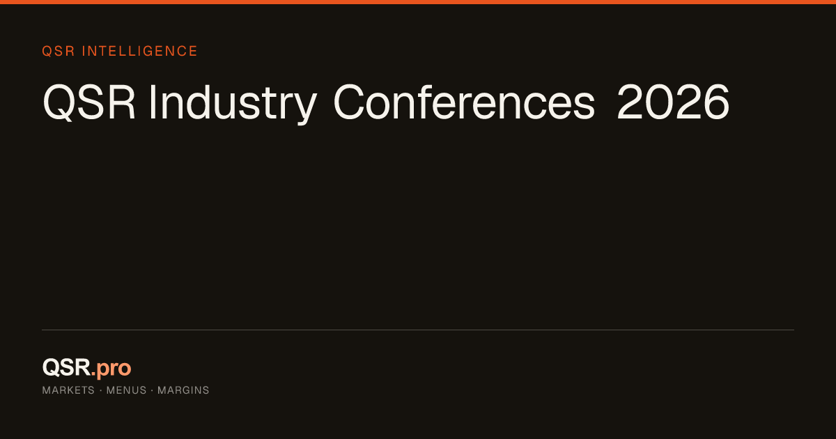 QSR Industry Conferences & Events 2026: Complete Calendar | QSR Pro