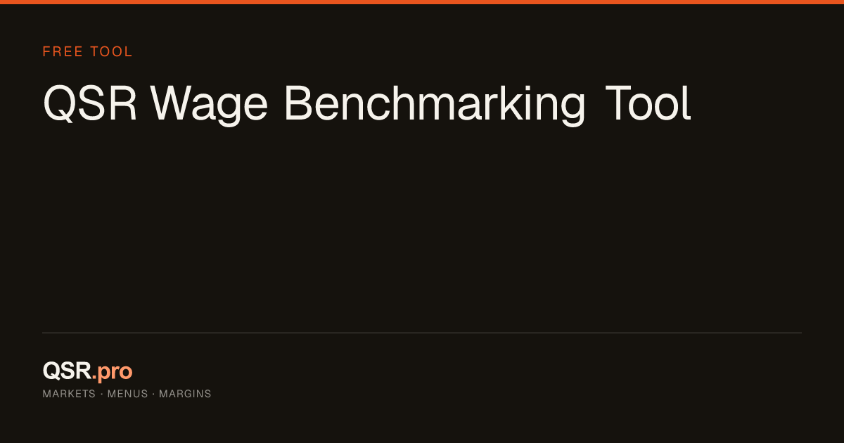 QSR Wage Benchmarking Tool: Compare Fast Food Pay Rates 2026 | QSR Pro